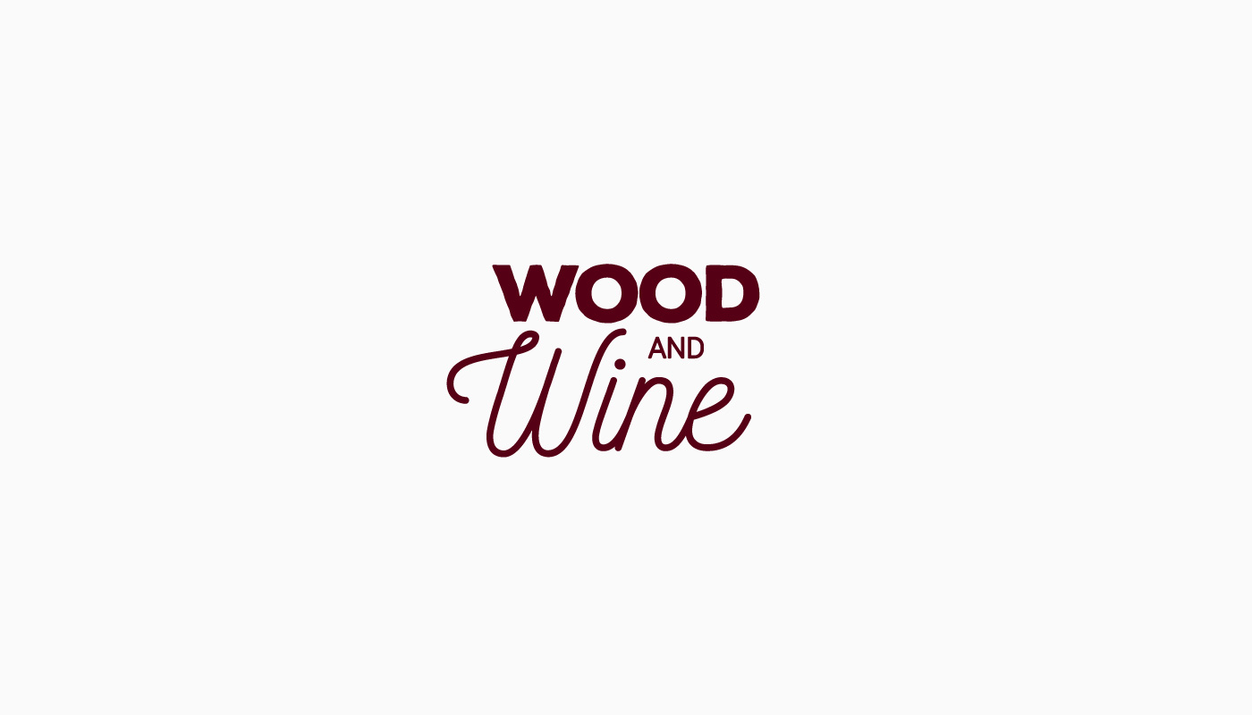 Logo design for Wood and Wine, blog