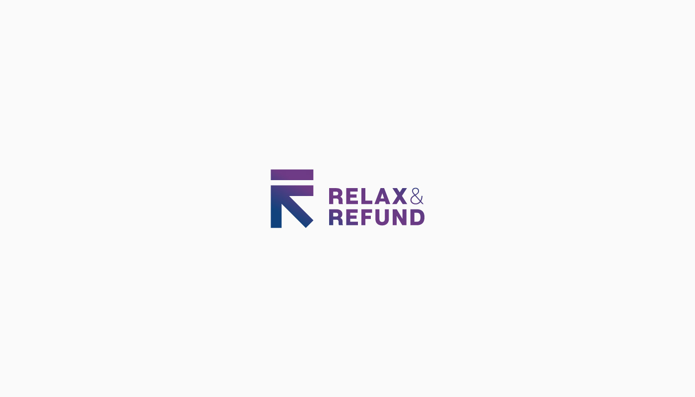 Logo design for Relax and Refund, airline refund