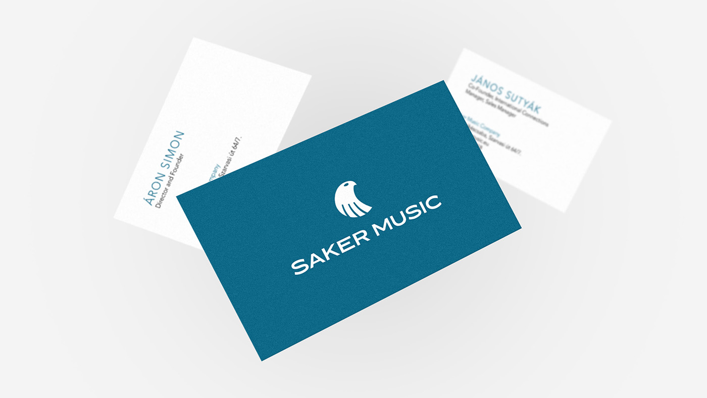 Business card design for Saker Music